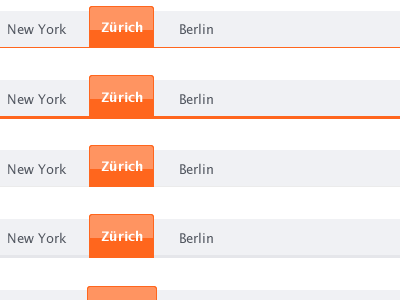 New York, Zürich, Berlin color component elements framework hard rock minimalism interface minimalism tabs typography ui