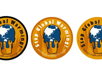 Global Warming Sticker corel draw coreldraw logo logodesign sticker sticker design vector