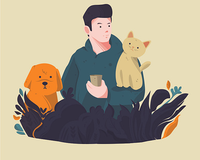 enjoy the moments flat illustration minimal