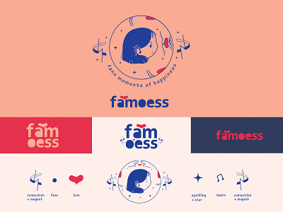 famoess logo brand flat illustration kpop logo logodesign minimal