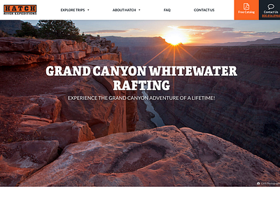 Hatch River Expeditions - Home Page branding design