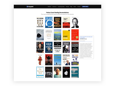 Podcast Guest Recommendation Library branding design xvoyant
