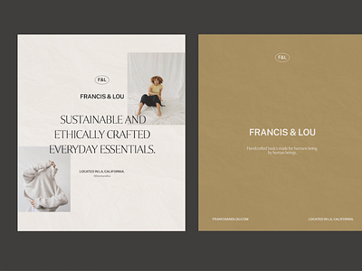 Typography layout for Francis&Lou branding color design logo typogaphy vector