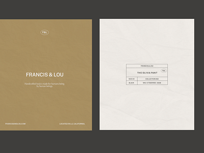 Typography layout for Francis&Lou pt. 02 branding color design logo typogaphy