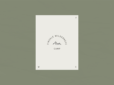 Submark for Firvale Wilderness Camp branding color design illustration logo typogaphy vector