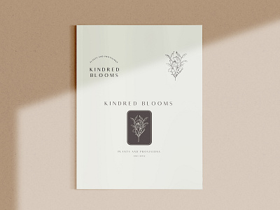 Kindred Blooms branding color design hand drawn illustration logo typogaphy typography vector