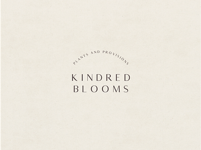 Kindred Blooms Concept Logo branding design logo typogaphy typography