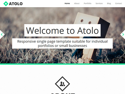 Atolo Responsive Template bootstrap business css3 html portfolio responsive single page template twitter