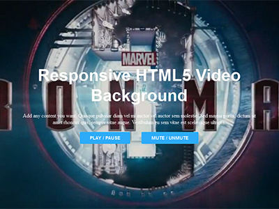 Responsive Html5 Video Background