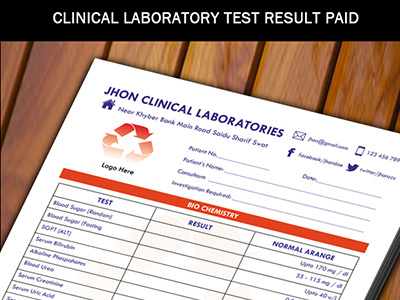 Clinical Laboratory Test result Paid clinical laboratory laboratory test paid medecial test test result