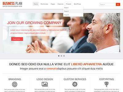 Business Plan - Clean Responsive Wordpress Business Theme