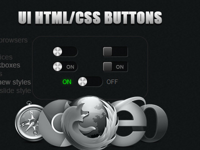 UI Html/Css Style buttons button css html mac slide style transition ui