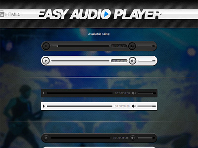 Easy Audio Player audio fallback flash html5 mp3 ogg player responsive streaming volume wp