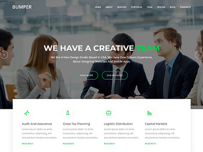 Bumper - Material Design Agency Template agency bootstrap business corporate creative css3 html5 modern responsive