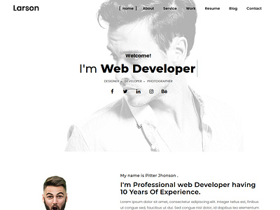 Larson Personal Portfolio Template