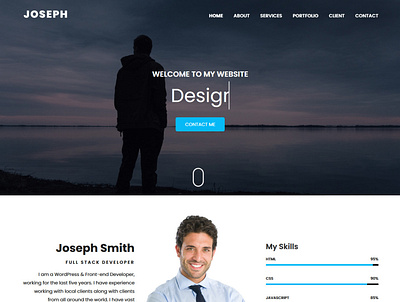 Joseph - Personal Portfolio HTML Template bootstrap clean creative css3 cv freelancer html5 minimal modern nice portfolio responsive
