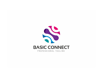 Global Connect Logo base business circle clean connect connection connectivity cooperate corporate data logo