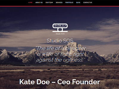 Studio SOS - One Page Template blog business creative css3 html5 modern portfolio template theme web webdesign