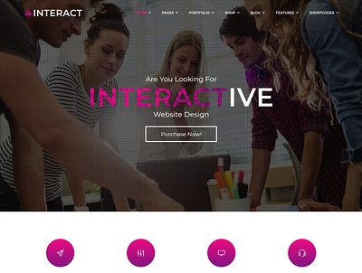 Interact | Responsive Multipurpose Bootstrap Template blog business corporate creative html magazine multipurpose onepage portfolio shop