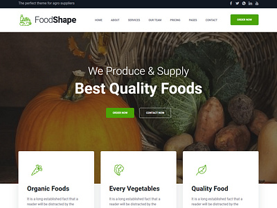 Foodshape Restaurant HTML5 Web Template