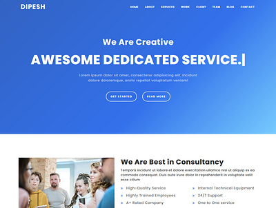 Dipesh - Creative Agency HTML Template agency bootstrap business company corporate creative finance modern multipurpose parallax portfolio startup