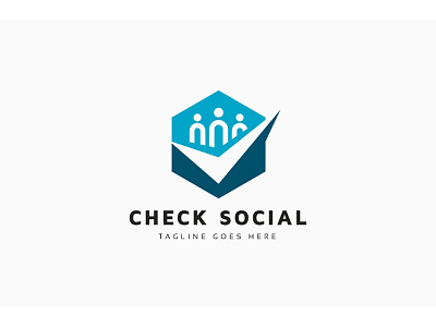 Check Social Logo agency approve blog business check company corporate good help human identity