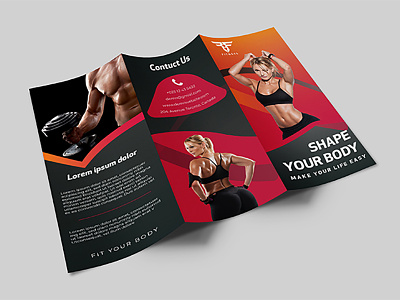 Gym Brochure Design brochure corporate design flyer gym leaflet trifold