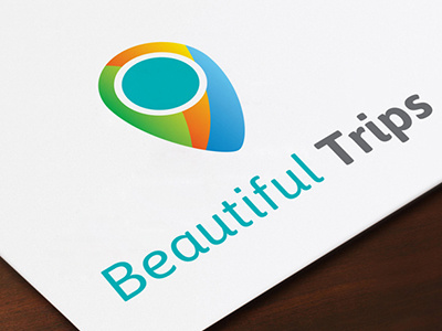 Beautiful Trips Logo colorful location nature pixilito professional safari trip trip logo vacation yacht trip