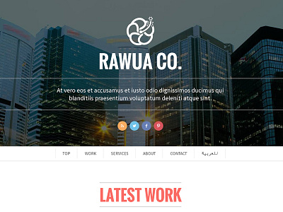 Rawua - HTML Responsive Bi-lingual Theme 16 columns bi lingual html parallax psd responsive single page sticky menu