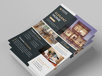 Real Estate Flyer Template advertising agency agent broker buy commercial flyer property