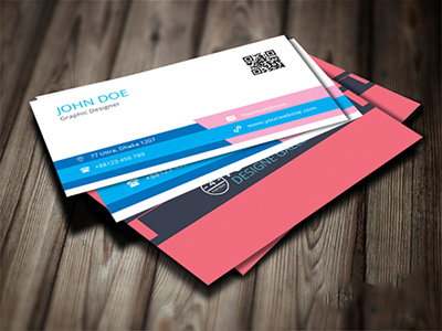 Clean Business Card blue business business card casual corporate creative creator cyan dark