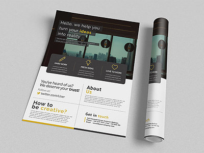 Corporate Flyer agency ai blue business consulting corporate creative flyer