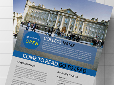 College / University Flyer 8.75x11.25 a4 admission admission open advertisement apps brand college flyer creative design