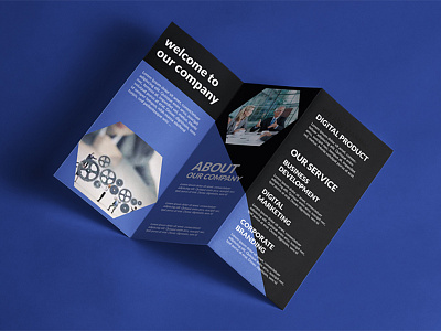 Corporate Tri-Folded Brochure ad advert advertisement agency brochure business flyer publisher