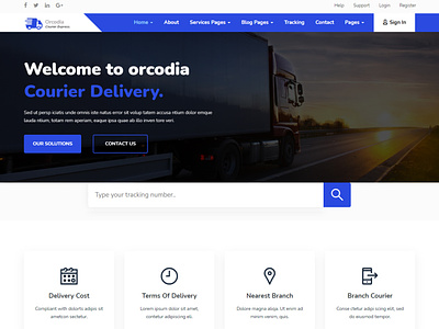 Orcodia - Courier & Delivery Service HTML Template