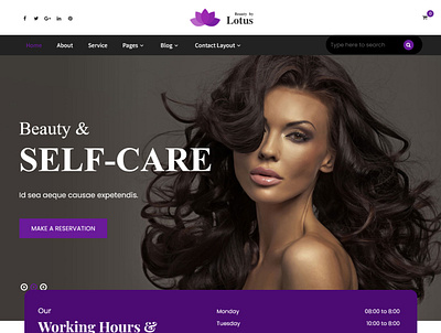 Lotus Pro - Beauty & Spa Salon WordPress Theme spa
