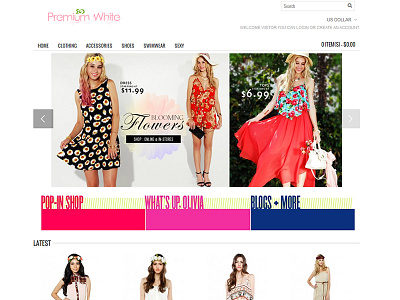 White Fashion OpenCart Responsive fancy fashion font awesome menu opencart product responsive scroll seo web font white