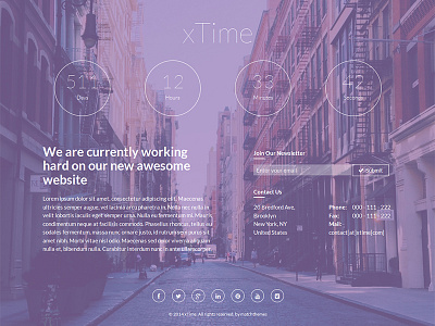 xTime Under Construction WordPress Theme