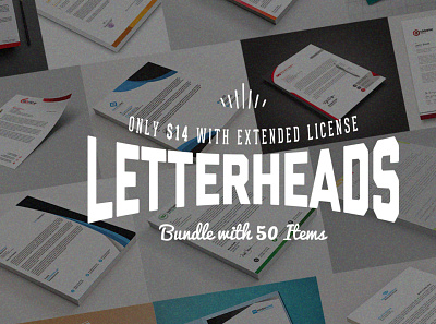 50 Letterheads with Extended License - Only $14 extended