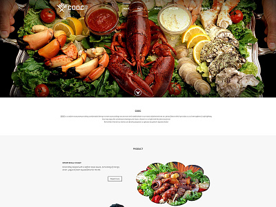 COOC Restaurant blog boxed cook creative menu psd restaurant theme wide