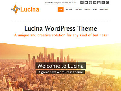 Lucina - Creative WordPress Theme business creative mobile modern portfolio responsive seo theme unique wordpress