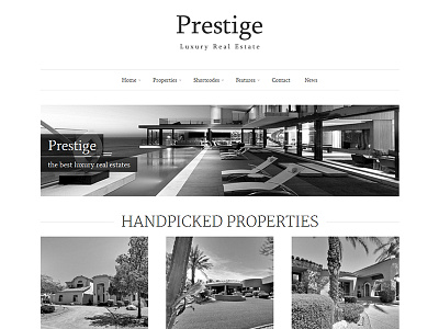 Prestige Modern Responsive Wordpress Real Estate Theme clean listing luxury modern properties property real estate sale theme wordpress