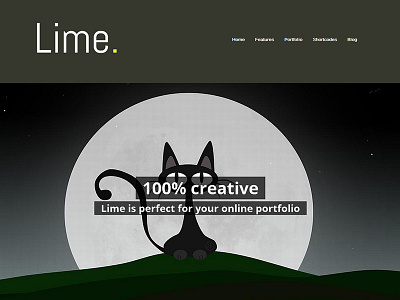 Lime Flat Portfolio Theme flat portfolio responsive theme wordpress