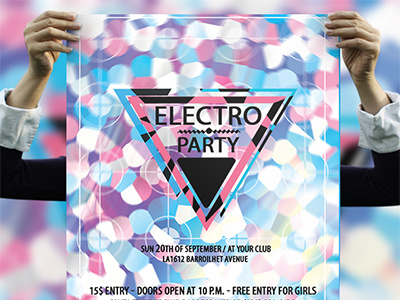 Electro Party Flyer colors electro flyer party