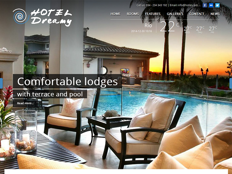 Dreamy Hotel Wordpress Theme by CodeGrape on Dribbble