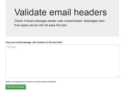Email Headers Verification