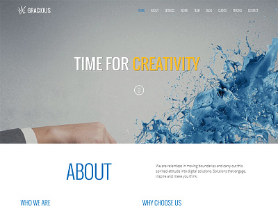 Gracious - One Page HTML5 Template business corporate creative html5 multipurpose onepage parallax portfolio transition website