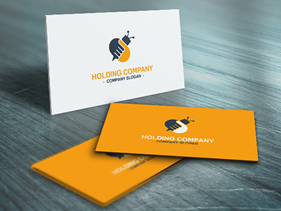 Holding Company Logo Template bank bee business company creative design holding logo modern professional