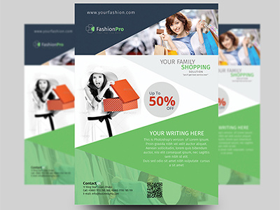 Fashion Flyer a4 advertisement advertising ai business clean clothing flyer company corporate
