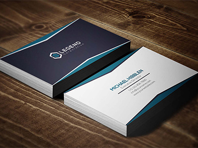 Creative Business Card black blue business card corporate creative dark design modern personal template white